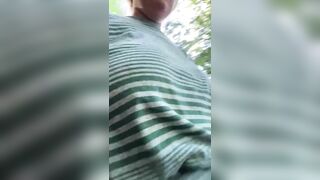 Hike with Milkymama Flashing Engorged Milky Filled Jugs