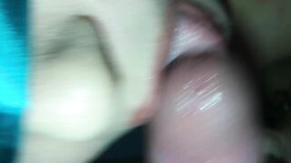 Tiny cunt with mouth with Beautiful Booty Ride on my Cock, Face Pounded, Handchuffed, Cum on Face and into Mouth