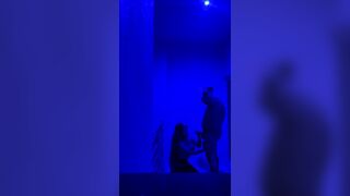 Call cunt with mouth into the Balcony