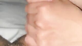 Bae Slutty Hottie Strokes my Fat Penis with Oily Toes and Jacks me off till I Spray Cum
