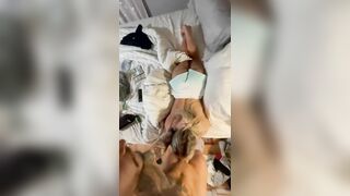 Drooling Sloppy Deeply Throatfuck Fellatio from Blonde milf girlfriend