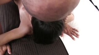 very beauty bimbos is very nervous because she has to