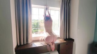 Punk Gothic Teens Bound up and Screwed inside Hotel Window