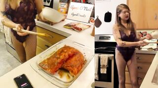 Lonely chick makes Ribs for Daddy and Gets Banged! - SQUIRT AT END