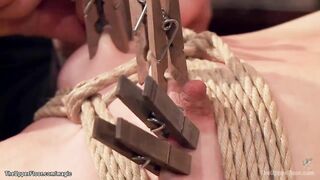 Tied hoe machine pounded at party