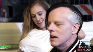 Filthy panties Hottie cockrides domina into vehicle before jizzed