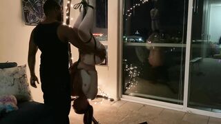 Church bimbos Captured Suspended Impact Fellatio