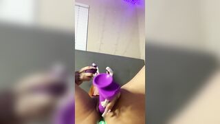 D.VA Bunny Fills up her TIGHT Hole and Plugs Booty with Light up Plug