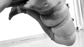 Pulling her Lingerie and Making her Cum - Shibari Suspension ORGASM