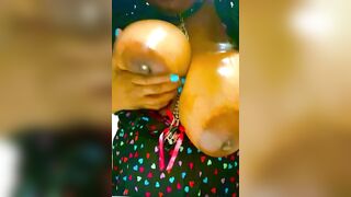 FAT NIPPLES GOT CLAMPS & OILED BEFORE BED