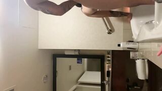 Long Ass Hot Riding Long Dick and Big Sex Toy inside Bathtub double penetration