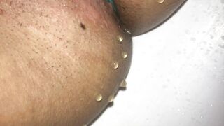 Very Long Peeing inside Stockings