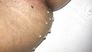 Very Long Peeing inside Stockings