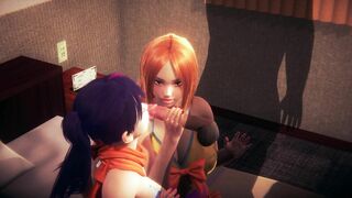 [LEAGUE OF LEGENDS] Leona and Fiora Swimsuit Gang Bang (3D ANIME 60 FPS)