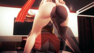 [LEAGUE OF LEGENDS] Leona and Fiora Swimsuit Gang Bang (3D ANIME 60 FPS)