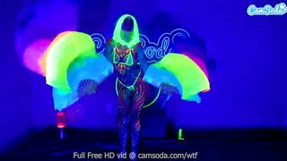 Jewelz Blu Body Paint and Masturbation Performance