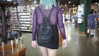 FLASHING into OUTSIDE Fishing Store - SHEER Top