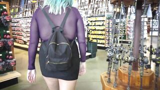 FLASHING into OUTSIDE Fishing Store - SHEER Top