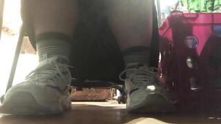 Goddess School bimbos Ignores you while she Studies with Adorable Sneakers