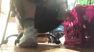 Goddess School bimbos Ignores you while she Studies with Adorable Sneakers