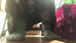 Goddess School bimbos Ignores you while she Studies with Adorable Sneakers