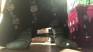 Goddess School bimbos Ignores you while she Studies with Adorable Sneakers