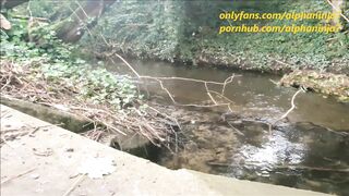 Outdoor Sex by the Creek on my Yoga Mat