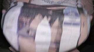 cougar do a Fast Flashing her Long Hooters to You! Long Milking cougar Jugs Close Up!
