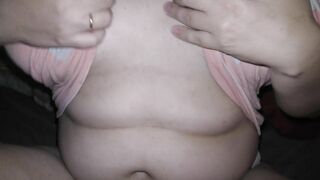 cougar do a Fast Flashing her Long Hooters to You! Long Milking cougar Jugs Close Up!