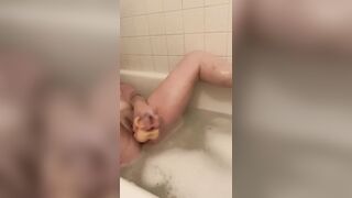 Bathtub Fun with my Big Sex Toy