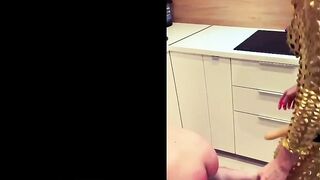 LussyKinky Humiliates her Sub, Fucks him by Sticking his Bj inside the Washing Machine