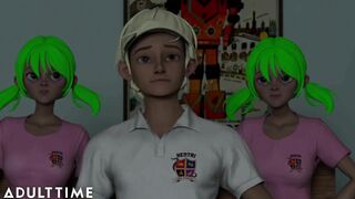ADULT TIME - Cartoon Sex University Prodigy Dominates Principal's Vagina for his Midterm Exam