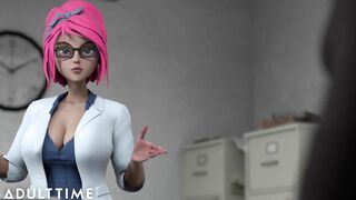 ADULT TIME - Cartoon Sex University Prodigy Dominates Principal's Vagina for his Midterm Exam