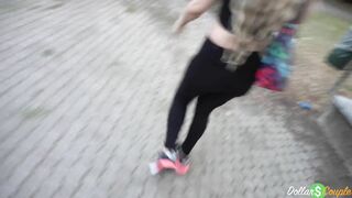 Blonde sluts Titted out at Park she goes Home and Gets Cum inside her Mouth point of view Sloppy Head