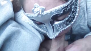 Blowing Penis inside Mall Parking Lot till i make Daddy Cum