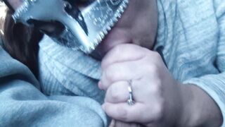 Blowing Penis inside Mall Parking Lot till i make Daddy Cum