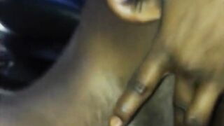 Ebony Street Prostitute Covered With Cum