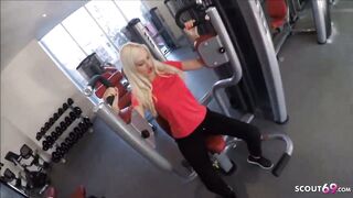 Petite German Fitness cunt with mouth Pickup and Screwed Stranger into Gym