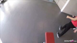 Petite German Fitness cunt with mouth Pickup and Screwed Stranger into Gym