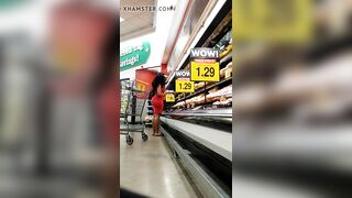Candid thick african, VPLs huge butt and breasts follow