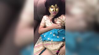Bombshell Babhi Having Fun with her Clit during Menstruation Period