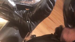Cum on Latex Toes and High Heel Mules req. by