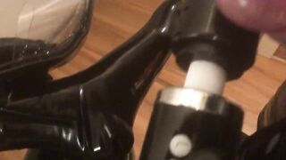 Cum on Latex Toes and High Heel Mules req. by
