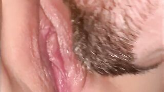 Close up showing off slowly eating, finger fucked till orgasm then boned