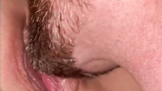 Close up showing off slowly eating, finger fucked till orgasm then boned