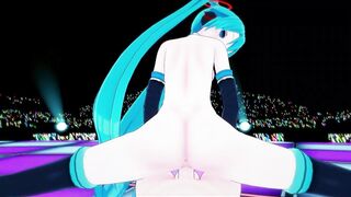 Hatsune Miku Finger Bang herself Live Onstage, then Gets point of watch Banged!