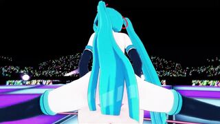 Hatsune Miku Finger Bang herself Live Onstage, then Gets point of watch Banged!