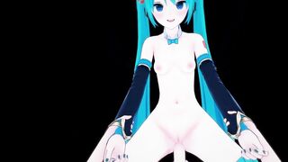 Hatsune Miku Finger Bang herself Live Onstage, then Gets point of watch Banged!