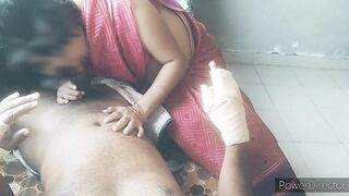 Mom helps injured stepson take care of his naughty needs