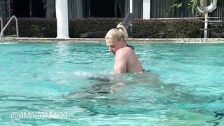Muscular AMAZON Swim Instructor nearly DROWNS Puny Roy! Guy is like WTF